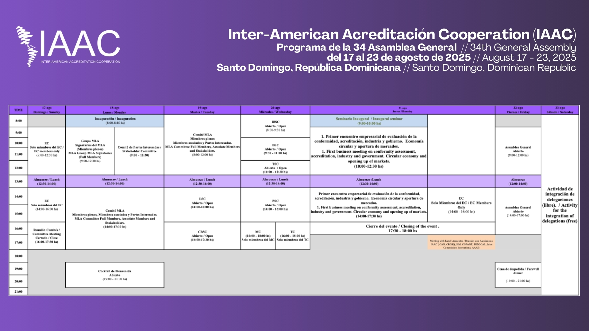 34th IAAC General Assembly 2025